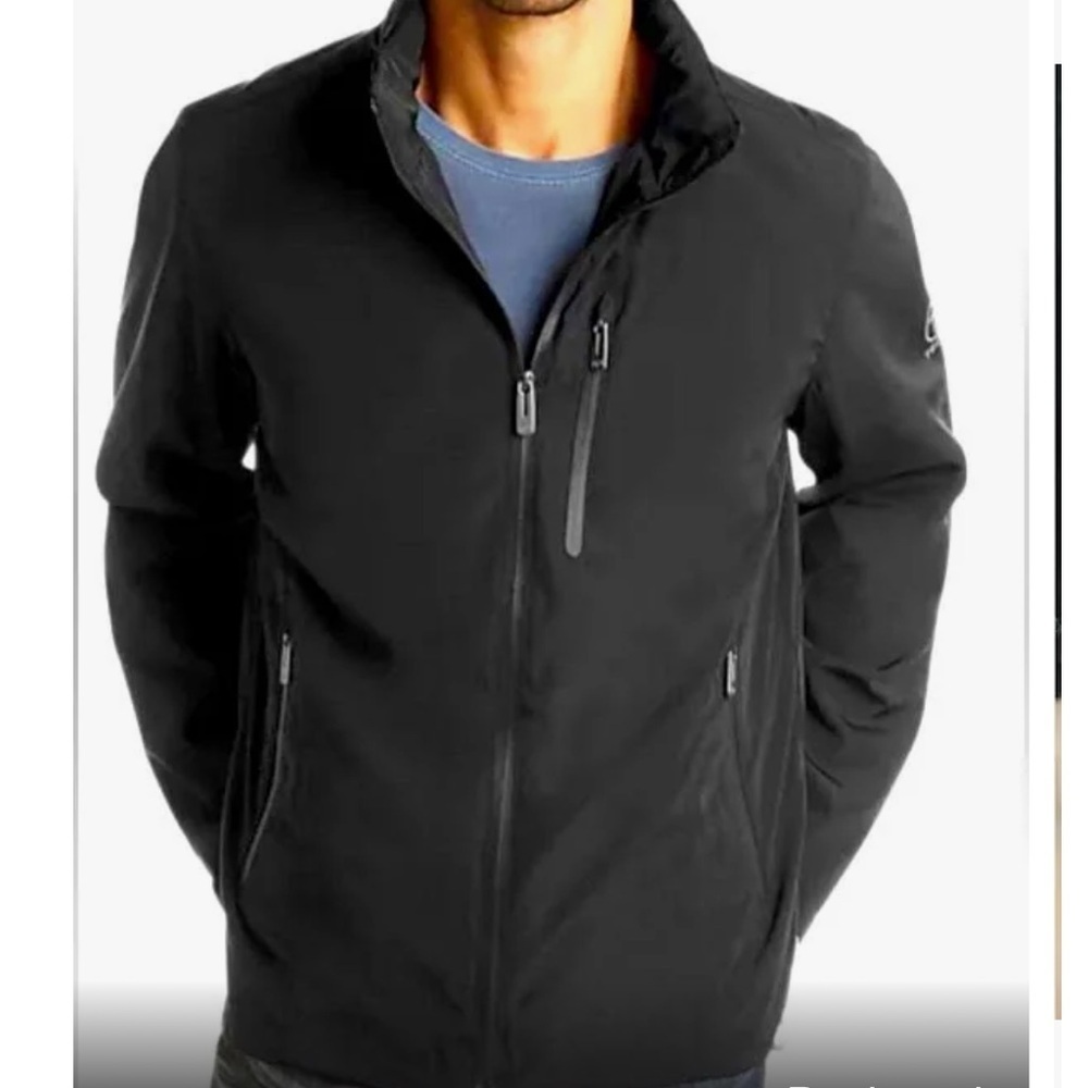 Tumi Tech Men's Black Soft Shell Windbreaker WaterResistant Jacket Mens Size XXL